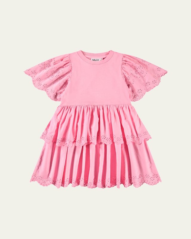 Girl's Ceelia Eyelet Embroidered Dress, Size 7-12